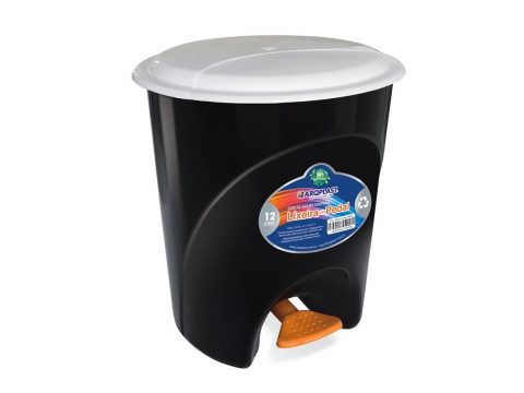 Arqplast Lixeira com Pedal 12L Preta 