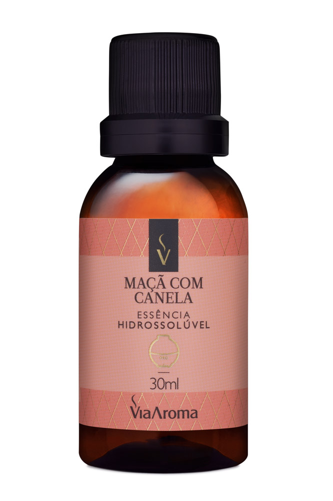 Via Aroma Essência Hidrossolúvel Maça com Canela 30ML