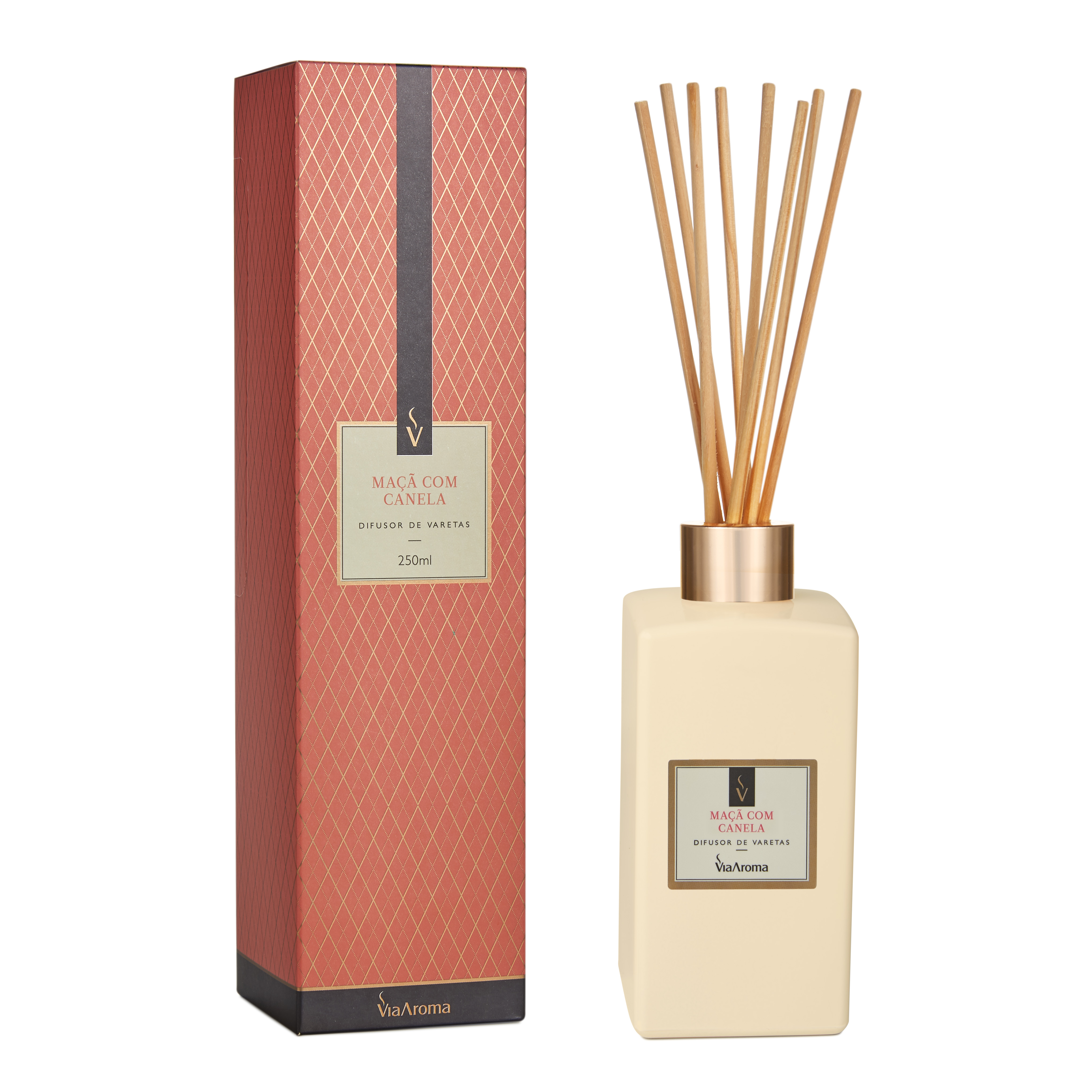 Via Aroma Difusor de Varetas Maça com Canela 250ML