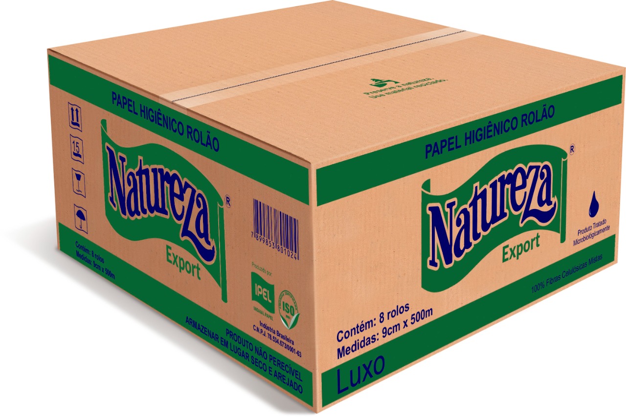 Papel Higiênico Rolão 8x500m Folha Simples Natureza Export