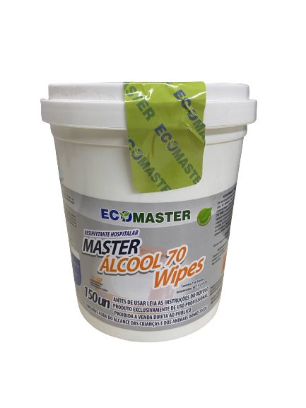 Ecomaster Álcool 70° Wipes com 150und