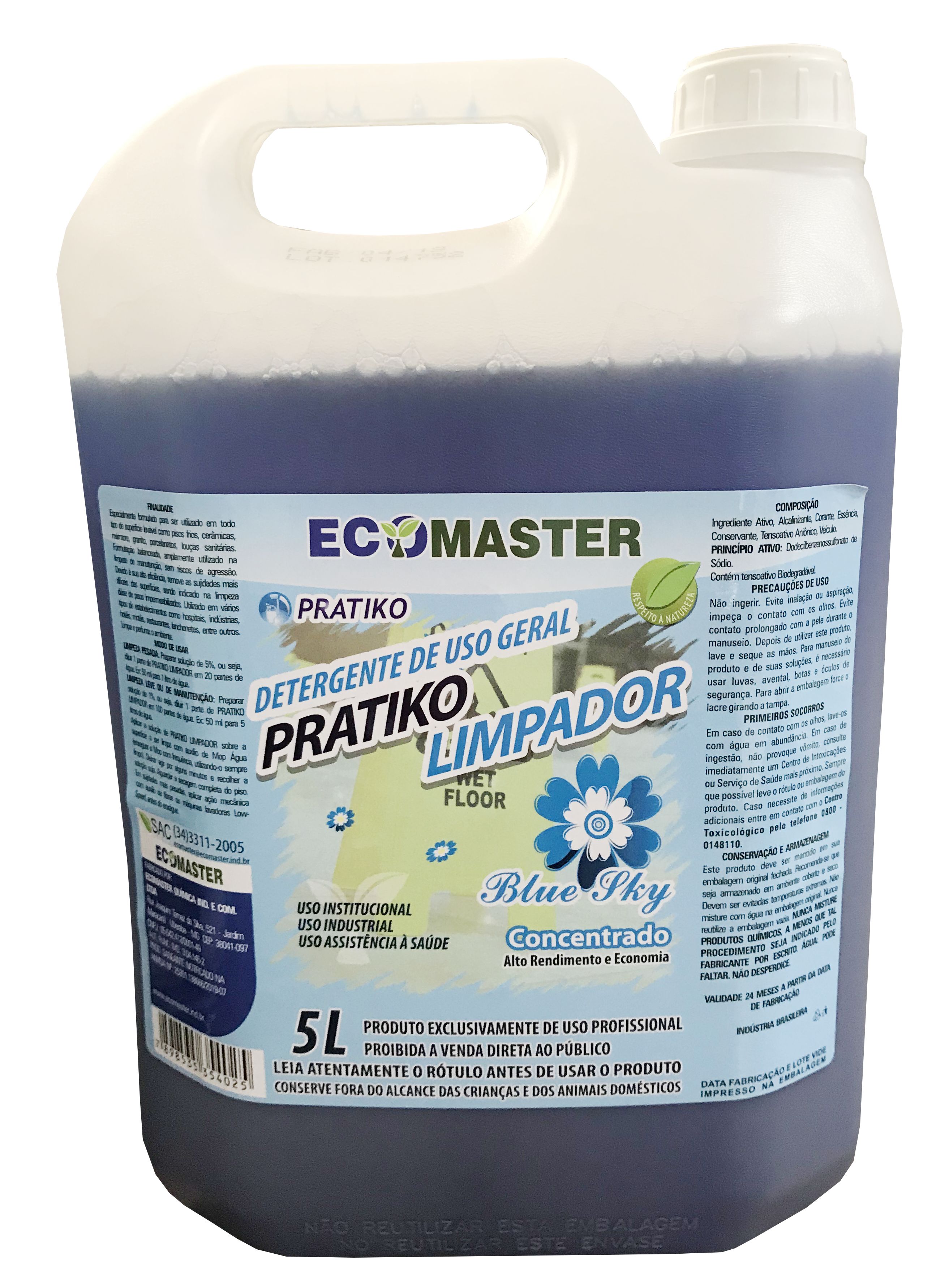 Ecomaster Pratiko Limpador Blue Sky 5L